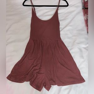 Brown romper with pockets